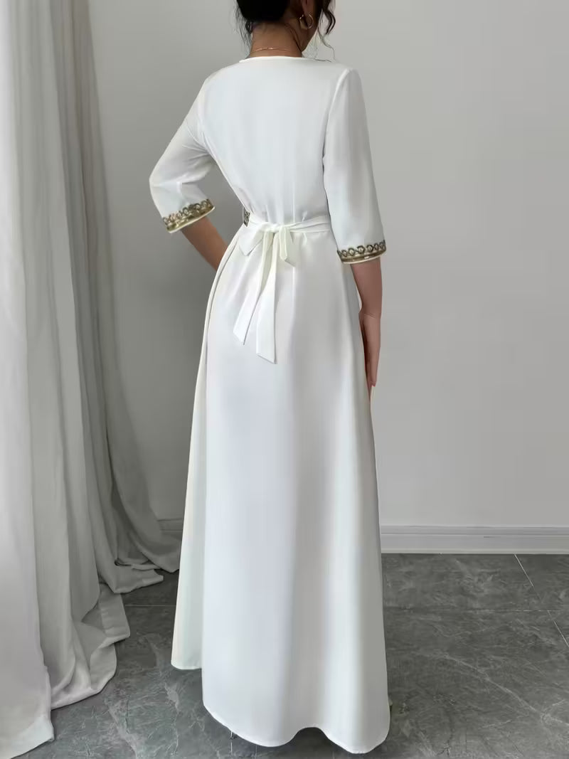 Kaftan doré et blanc